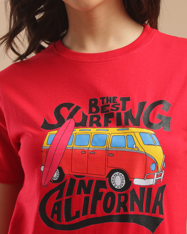 Printed T-Shirts for Women - Red
