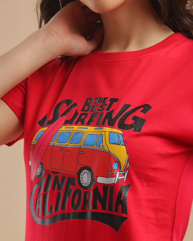 Printed T-Shirts for Women - Red