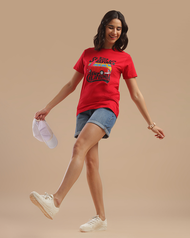 Printed T-Shirts for Women - Red