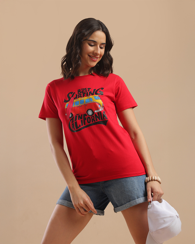 Printed T-Shirts for Women - Red