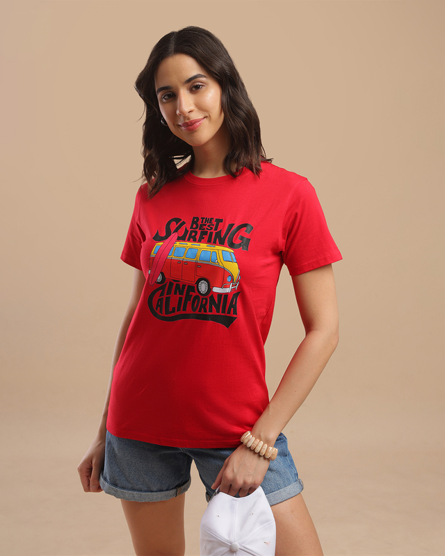 Printed T-Shirts for Women - Red