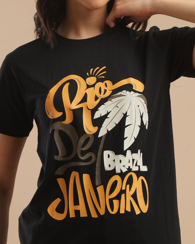 Printed T-Shirts for Women - black