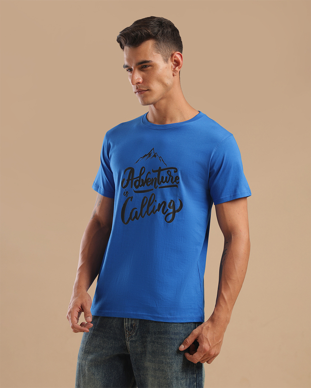 Printed T-Shirts for Men - Blue Printed T-Shirts for Men - Blue