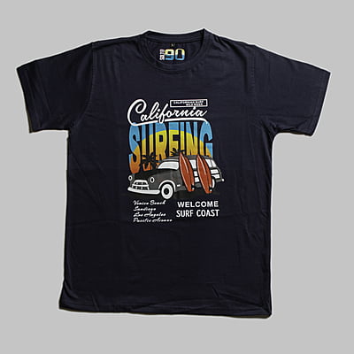 Printed T-Shirts for Men - Navy Blue