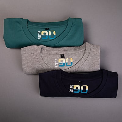Men's Solid Regular-T-Shirt 3 Combo - C4